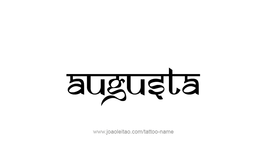 Tattoo Design USA Capital City Name Augusta