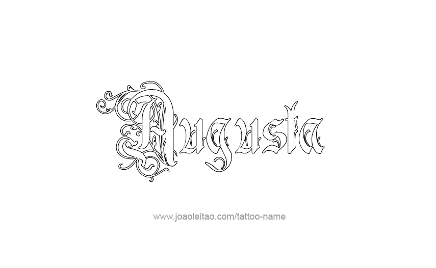 Tattoo Design USA Capital City Name Augusta