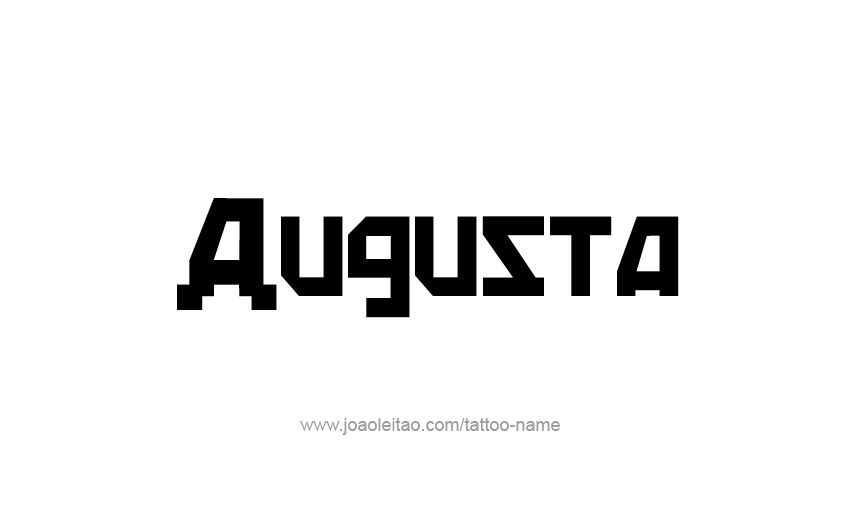 Tattoo Design USA Capital City Name Augusta