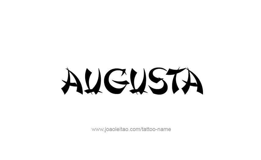 Tattoo Design USA Capital City Name Augusta