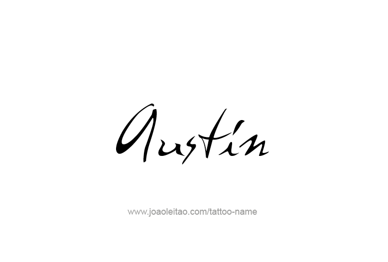 Tattoo Design USA Capital City Name Austin