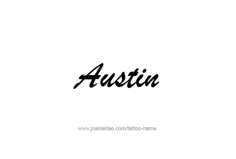 Tattoo Design USA Capital City Name Austin