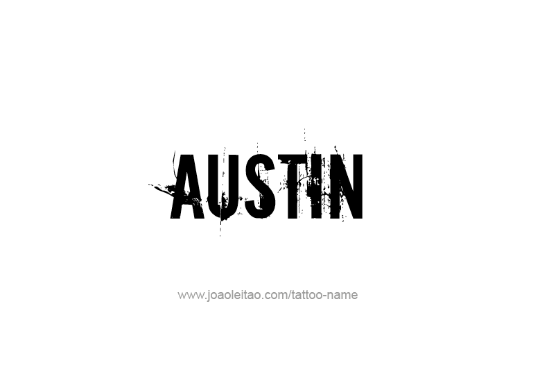 Tattoo Design USA Capital City Name Austin