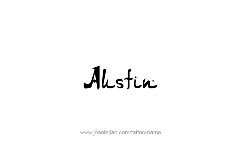 Tattoo Design USA Capital City Name Austin