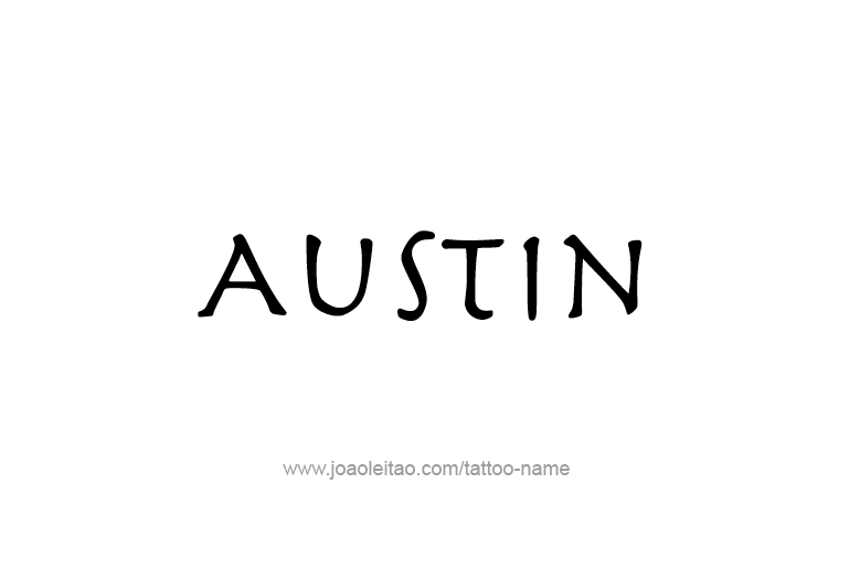 Tattoo Design USA Capital City Name Austin