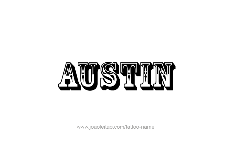 Tattoo Design USA Capital City Name Austin