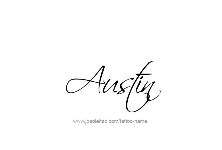 Tattoo Design USA Capital City Name Austin