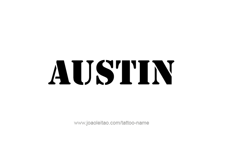 Tattoo Design USA Capital City Name Austin