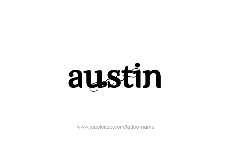 Tattoo Design USA Capital City Name Austin