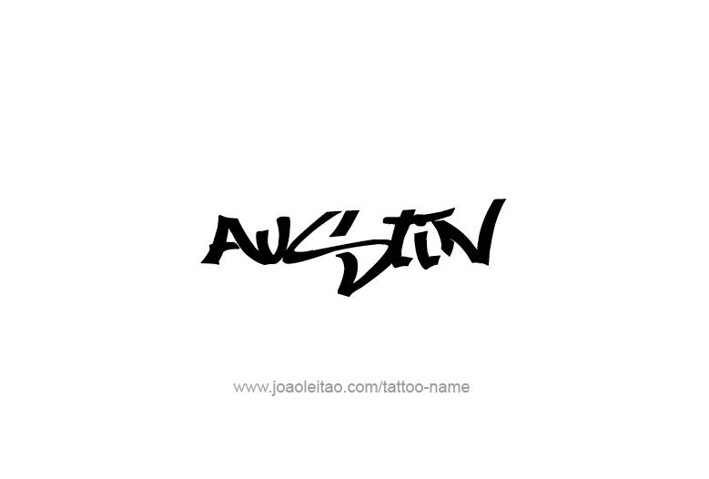 Tattoo Design USA Capital City Name Austin