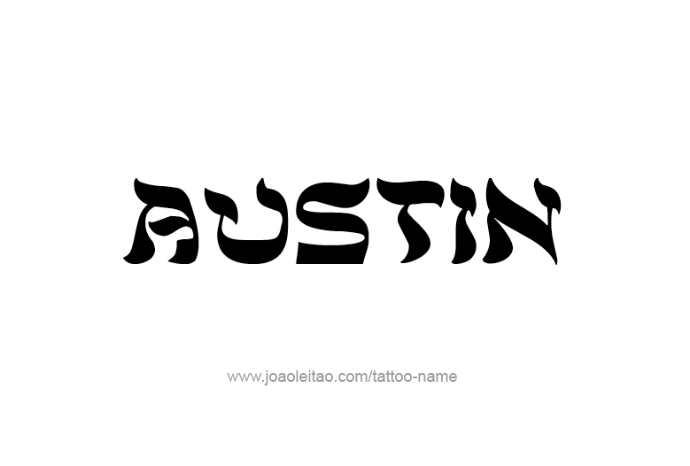 Tattoo Design USA Capital City Name Austin