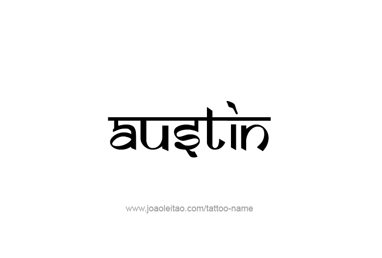 Tattoo Design USA Capital City Name Austin