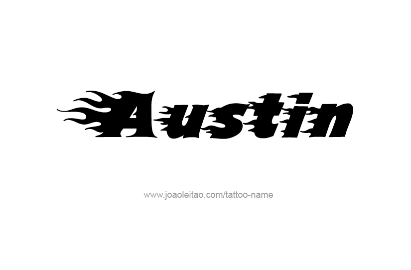 Tattoo Design USA Capital City Name Austin