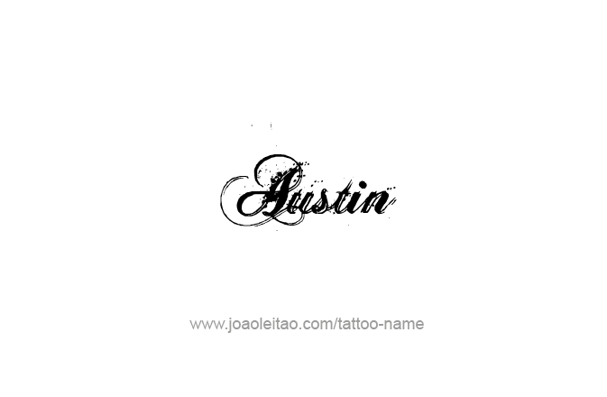 Tattoo Design USA Capital City Name Austin