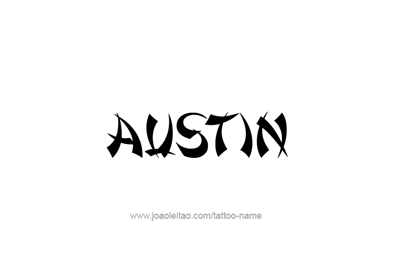 Tattoo Design USA Capital City Name Austin