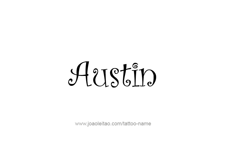 Tattoo Design USA Capital City Name Austin