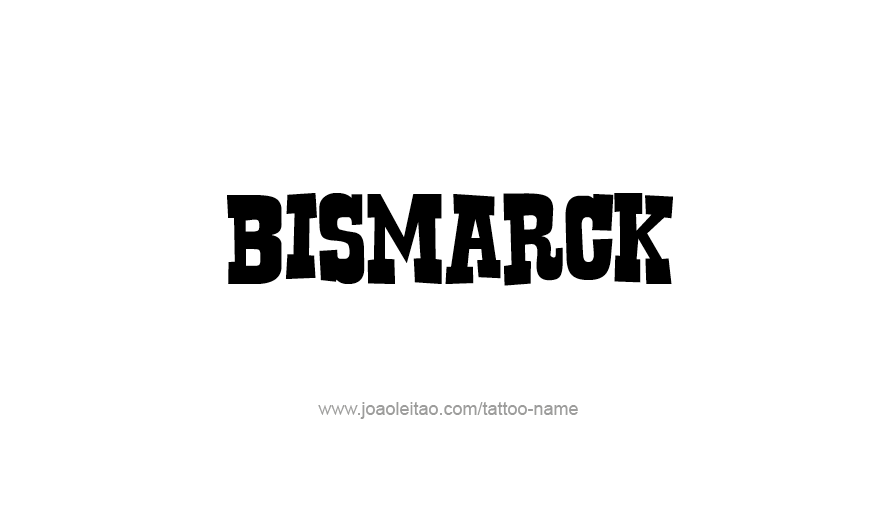 Tattoo Design USA Capital City Name Bismarck