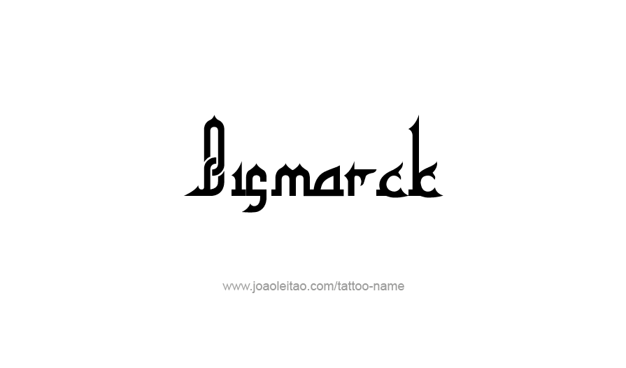 Tattoo Design USA Capital City Name Bismarck