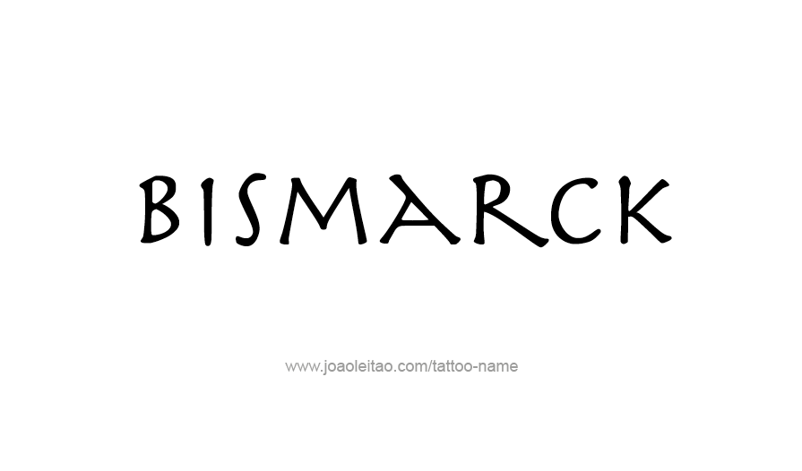 Tattoo Design USA Capital City Name Bismarck