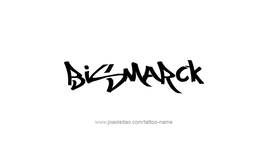 Tattoo Design USA Capital City Name Bismarck