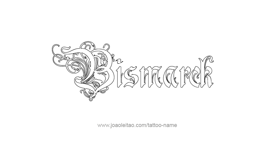 Tattoo Design USA Capital City Name Bismarck