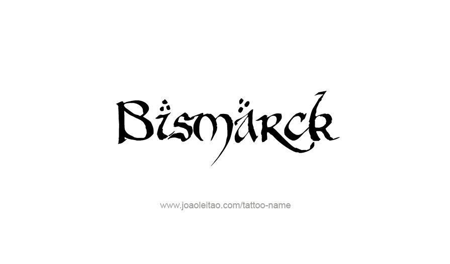 Tattoo Design USA Capital City Name Bismarck