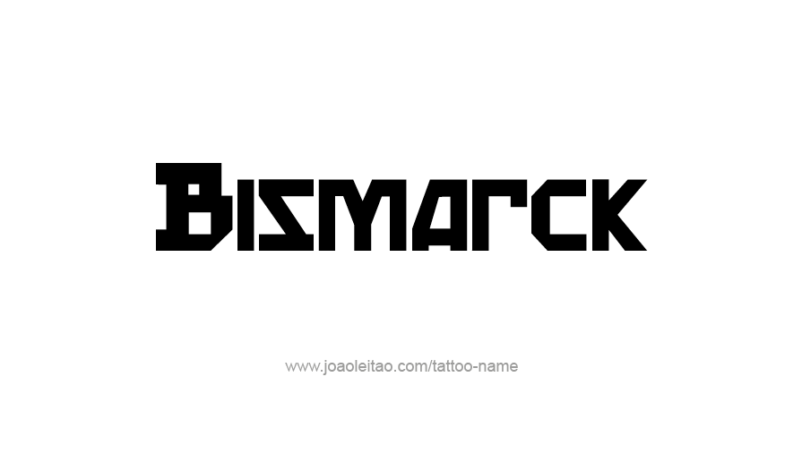 Tattoo Design USA Capital City Name Bismarck