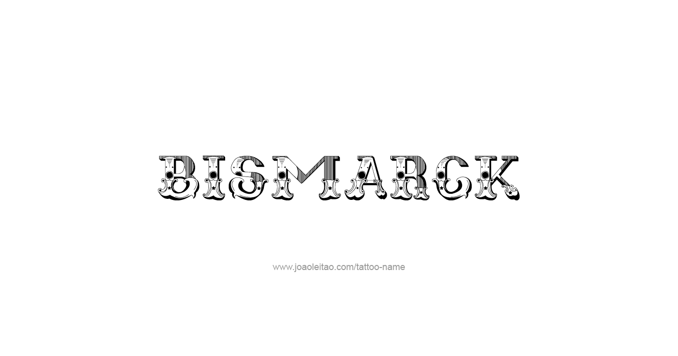 Tattoo Design USA Capital City Name Bismarck