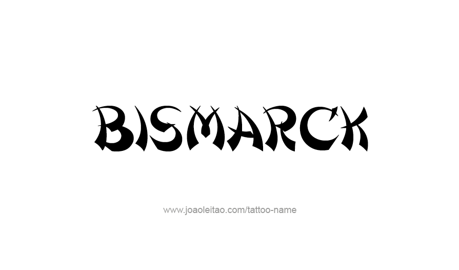 Tattoo Design USA Capital City Name Bismarck