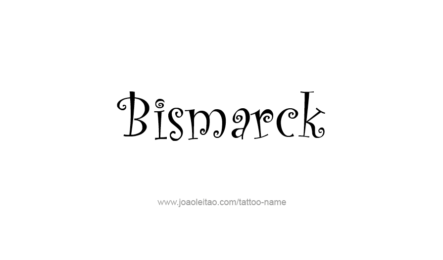 Tattoo Design USA Capital City Name Bismarck