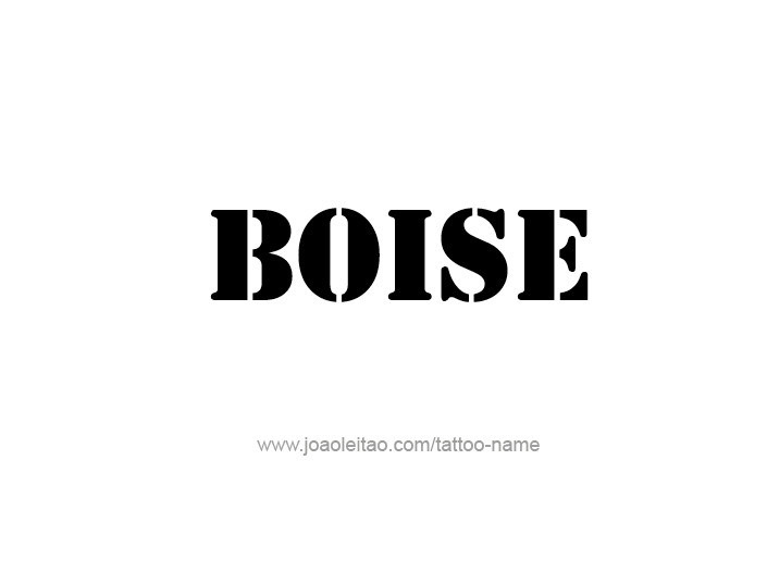 Tattoo Design USA Capital City Name Boise