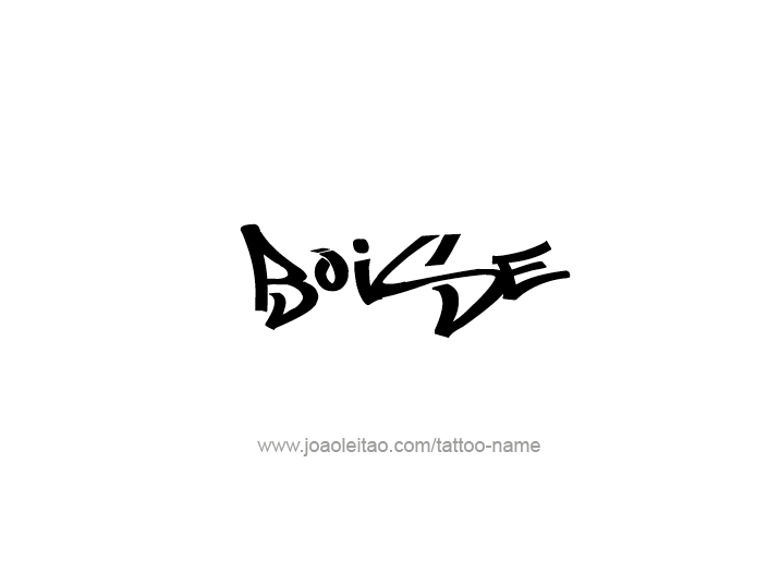 Tattoo Design USA Capital City Name Boise