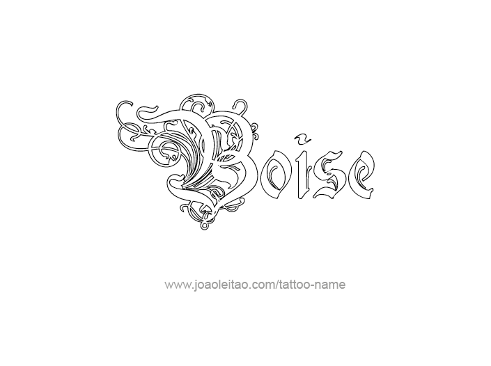 Tattoo Design USA Capital City Name Boise