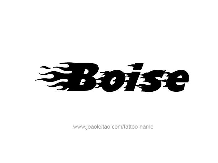 Tattoo Design USA Capital City Name Boise