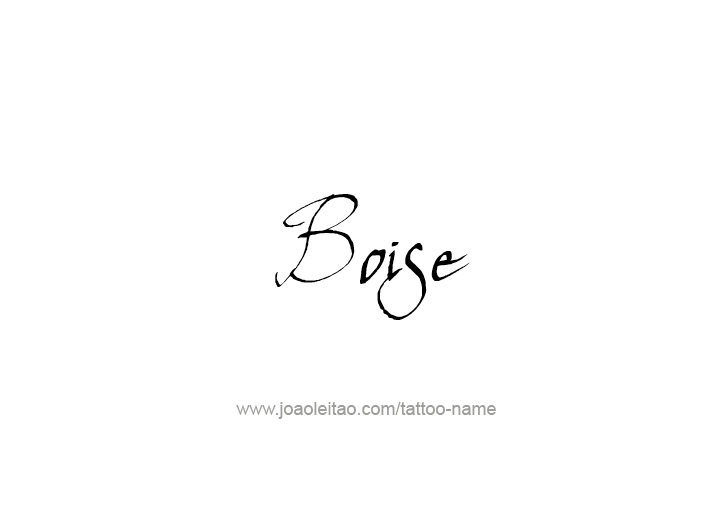 Tattoo Design USA Capital City Name Boise