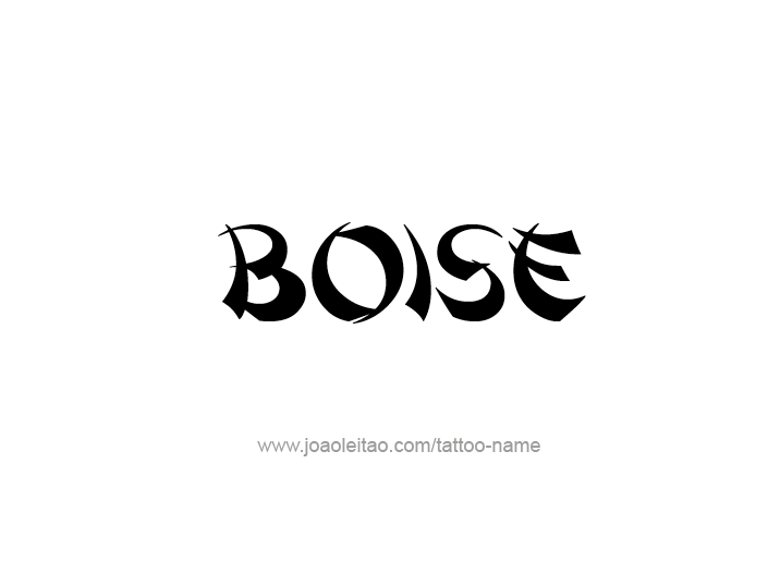 Tattoo Design USA Capital City Name Boise