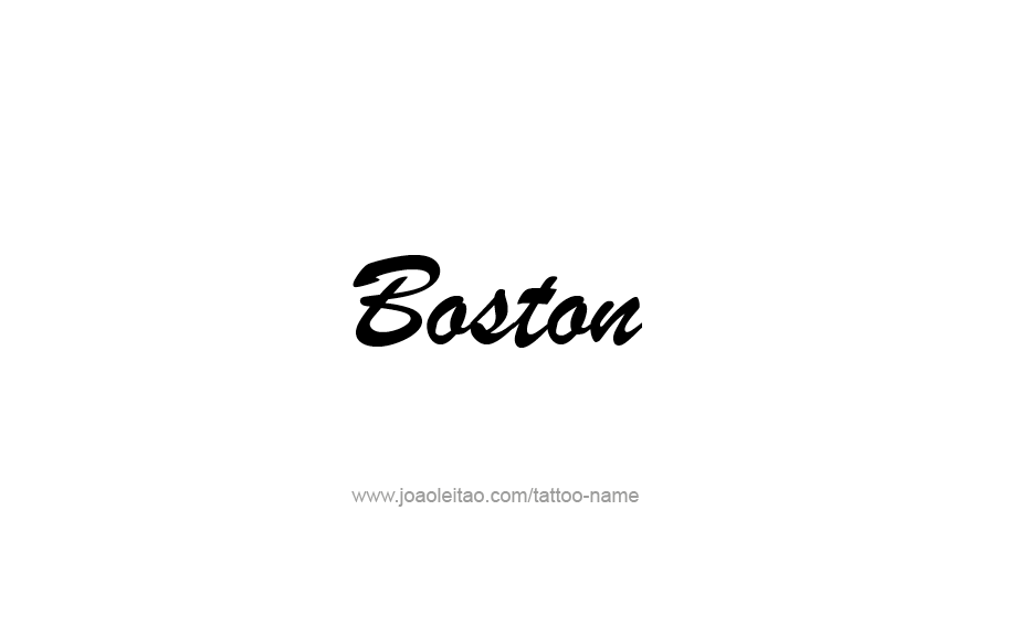 Tattoo Design USA Capital City Name Boston