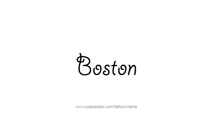 Tattoo Design USA Capital City Name Boston