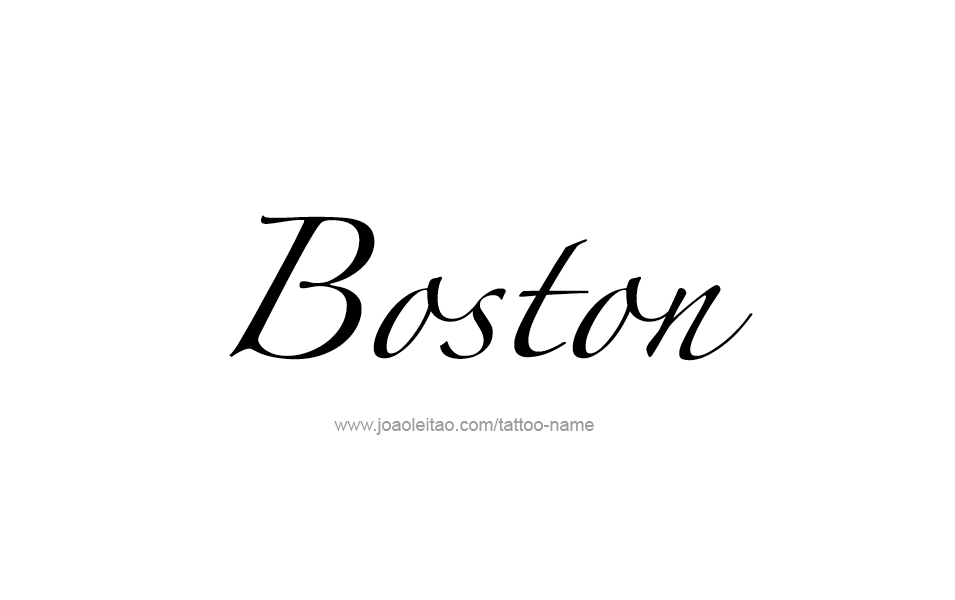 Tattoo Design USA Capital City Name Boston