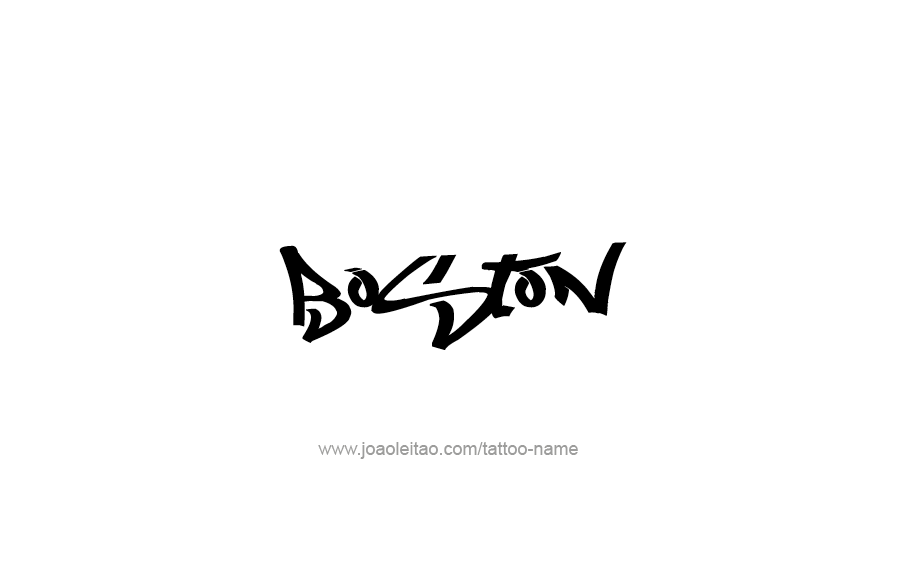 Tattoo Design USA Capital City Name Boston