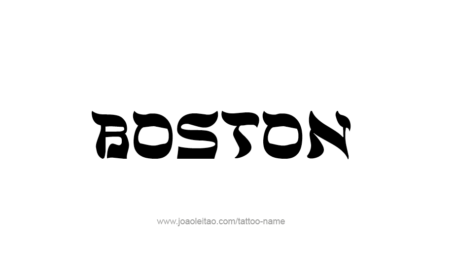 Tattoo Design USA Capital City Name Boston