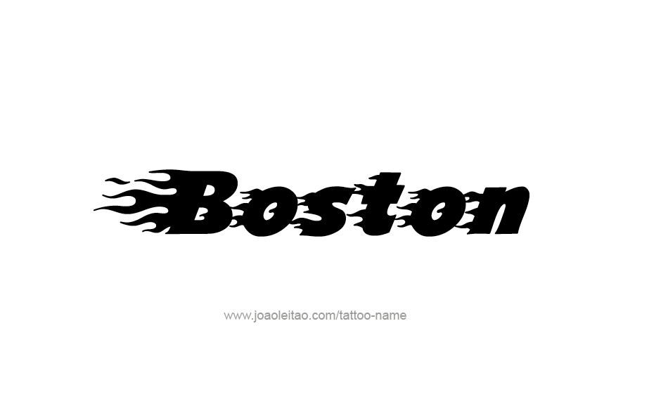 Tattoo Design USA Capital City Name Boston