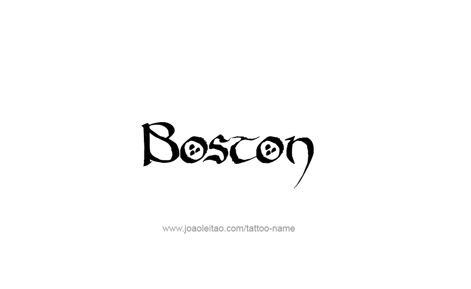 Tattoo Design USA Capital City Name Boston