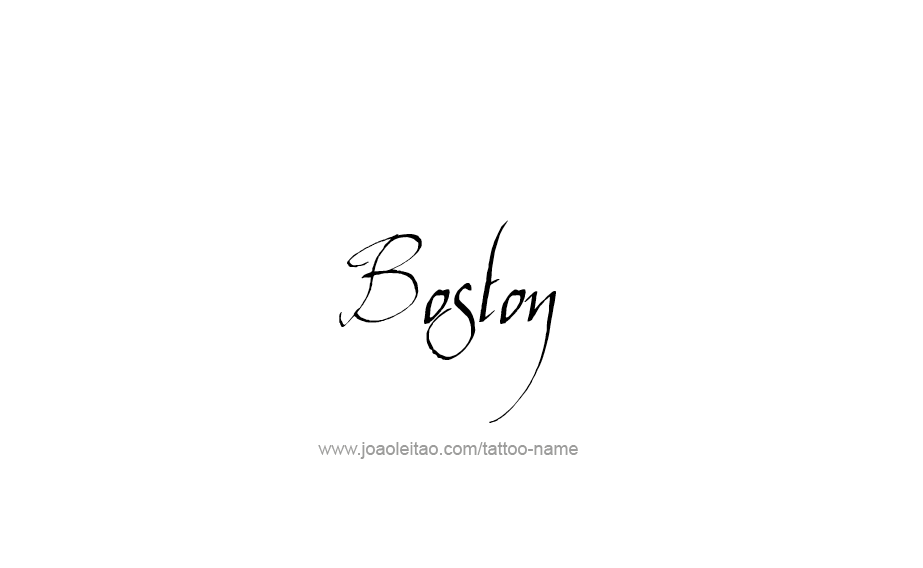 Tattoo Design USA Capital City Name Boston