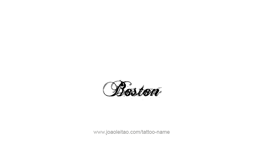 Tattoo Design USA Capital City Name Boston