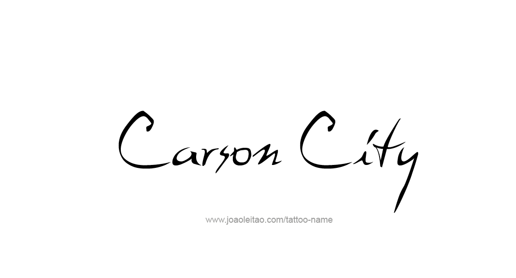 Tattoo Design USA Capital City Name Carson City