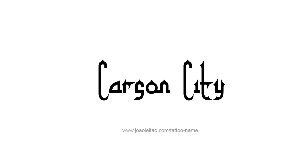 Tattoo Design USA Capital City Name Carson City