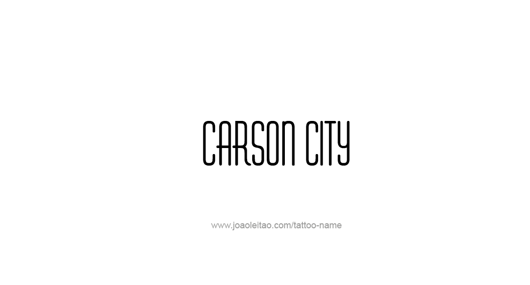 Tattoo Design USA Capital City Name Carson City