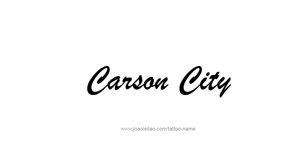 Tattoo Design USA Capital City Name Carson City