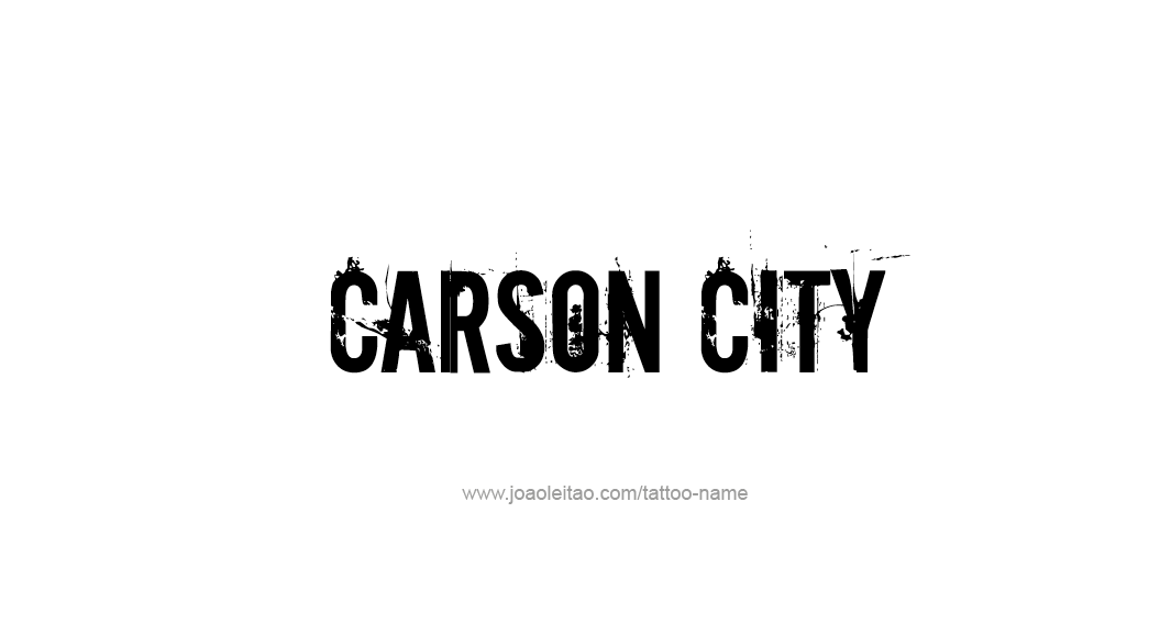 Tattoo Design USA Capital City Name Carson City